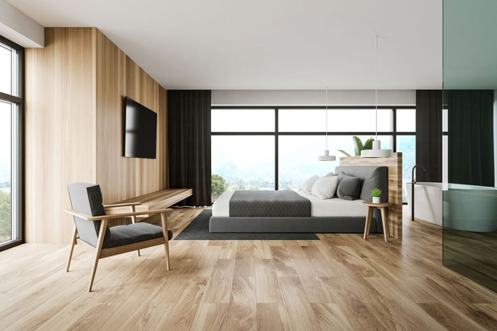 Solid timber flooring in an architecturally designed Brisbane home