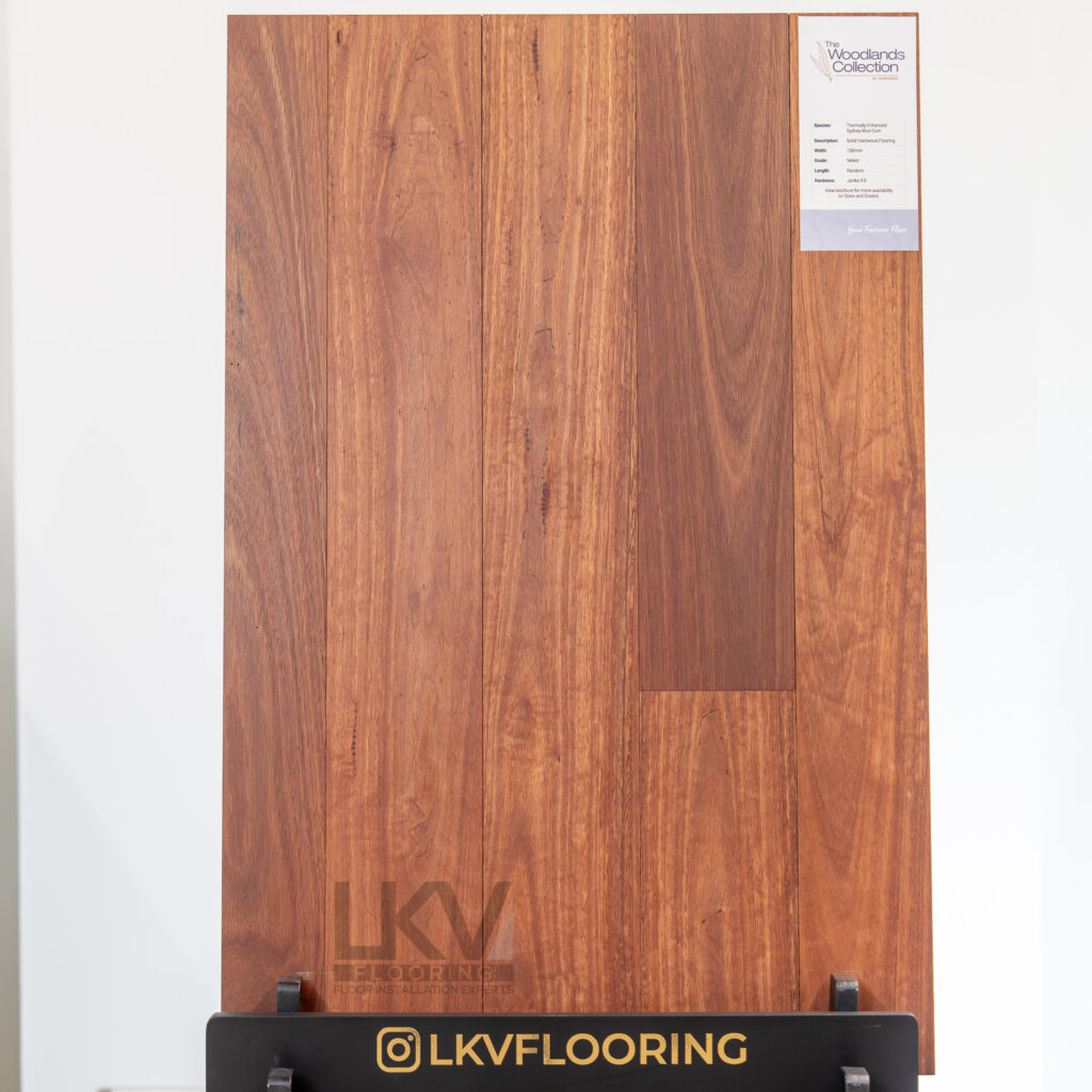 Solid Hardwood Flooring - Thermally Enhanced Sydney Blue Gum, a type of Solid Flooring.